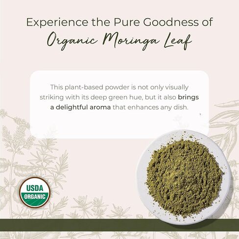 Starwest Botanicals Certified Organic Moringa Oleifera Leaf Powder, 16 Ounce | Great for Drinks, Teas & Smoothies in Kuwait