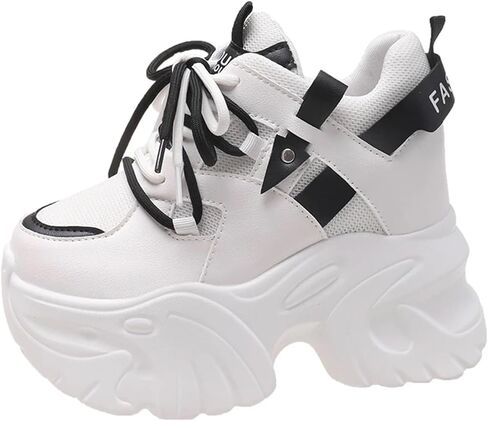 Women Platform Sneakers Ankle Boots Outdoor Casual High Top Sneakers Fashion Student Sneakers Lightweight Walking Women's Shoes in Saudi Arabia