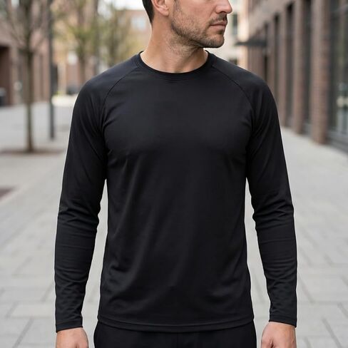 Men's UPF 50+ Sun Protection Shirts Long Sleeve Rash Guard Fishing Hiking Swimming Shirt Lightweight Quick Dry Outdoor in Saudi Arabia