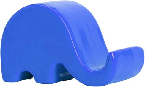 Blue Ceramic Elephant Statue and Mobile Phone Holder - Decorative Elephant Gift for Women, Home Decor in Saudi Arabia