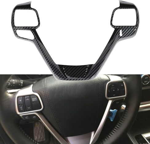 Aramox Steering Wheel Bezel Trim, Carbon Fiber, Fit for 2015-2020 in Saudi Arabia
