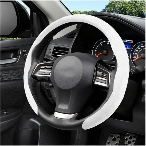 Car Steering Wheel Cover, Comfortable Non-Slip Vehicle Steering Wheel Guard, Scratch-Resistant Automotive Interior Decoration Accessories, Universal for Automobile RV Truck (Black) in Saudi Arabia