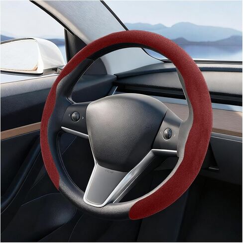 Car Steering Wheel Cover, Comfortable Non-Slip Vehicle Steering Wheel Guard, Scratch-Resistant Automotive Interior Decoration Accessories, Universal for Automobile RV Truck (Black) in Saudi Arabia