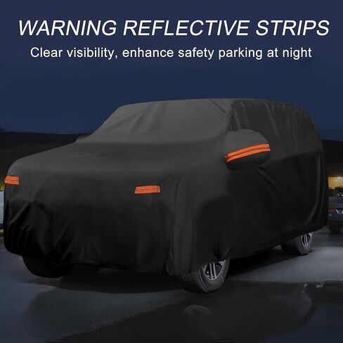X AUTOHAUX Car Cover Outdoor Waterproof Sun Rain Snow Hail Protection with Left Side Door Zipper 210D-PU for Lexus LX in Saudi Arabia