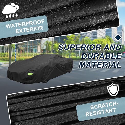 غطاء سيارة مقاوم للماء مناسب لسيارة شيفروليه كورفيت C3 1968-1982 لجميع الأحوال الجوية للسيارات في الهواء الطلق والثلج والشمس والغبار وحماية من الأشعة فوق البنفسجية غطاء خارجي كامل مع سحاب الباب in Kuwait