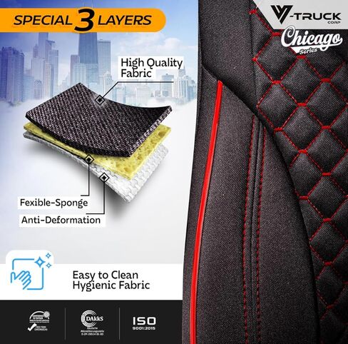 Seat Cover Compatible with Freightliner Cascadia OEM Stock Seat – 33" High Back Truck Seat Protector – Heavy-Duty Automotive Material, Reinforced Stitching, Comfortable Fit for Professional Drivers in Kuwait