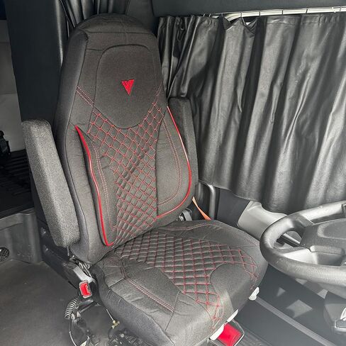 Seat Cover Compatible with Freightliner Cascadia OEM Stock Seat – 33" High Back Truck Seat Protector – Heavy-Duty Automotive Material, Reinforced Stitching, Comfortable Fit for Professional Drivers in Kuwait