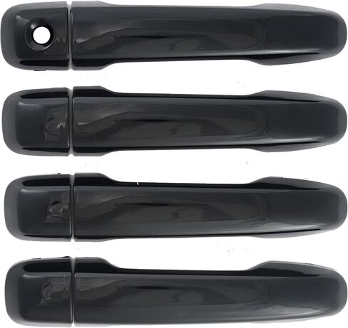 Trim Illusion Patented Tech DH6312BLK 8 Piece, Snap on with Tape Kit Gloss Black Door Handle Cover Trim Accessory Compatible with 2010-2021 Toyota 4Runner in Kuwait