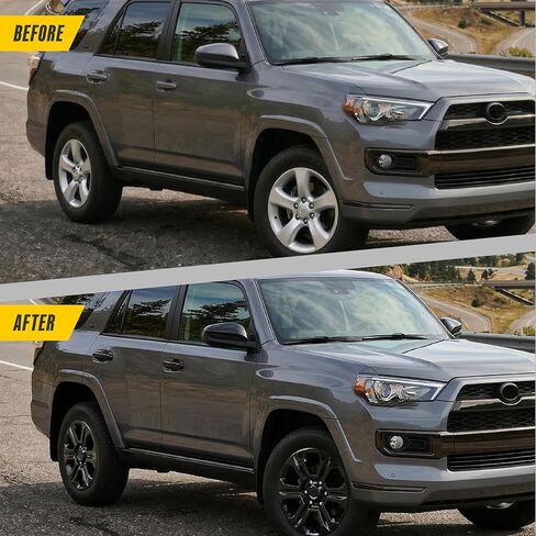 Trim Illusion Patented Tech DH6312BLK 8 Piece, Snap on with Tape Kit Gloss Black Door Handle Cover Trim Accessory Compatible with 2010-2021 Toyota 4Runner in Kuwait