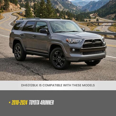 Trim Illusion Patented Tech DH6312BLK 8 Piece, Snap on with Tape Kit Gloss Black Door Handle Cover Trim Accessory Compatible with 2010-2021 Toyota 4Runner in Kuwait