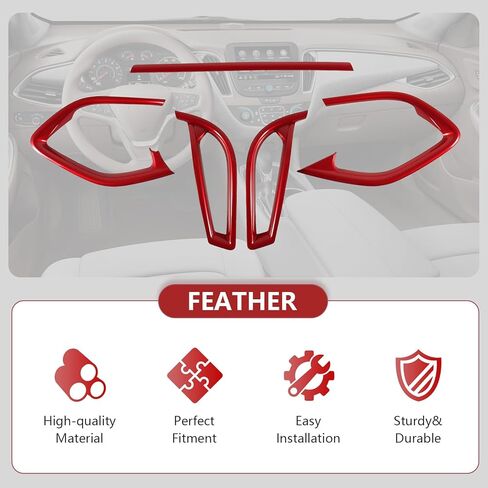 لوحة القيادة AC منفذ تنفيس الهواء مناسب لسيارة شيفروليه ماليبو 2016-2024 (أحمر خمري) in Kuwait