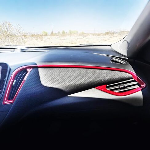 لوحة القيادة AC منفذ تنفيس الهواء مناسب لسيارة شيفروليه ماليبو 2016-2024 (أحمر خمري) in Kuwait