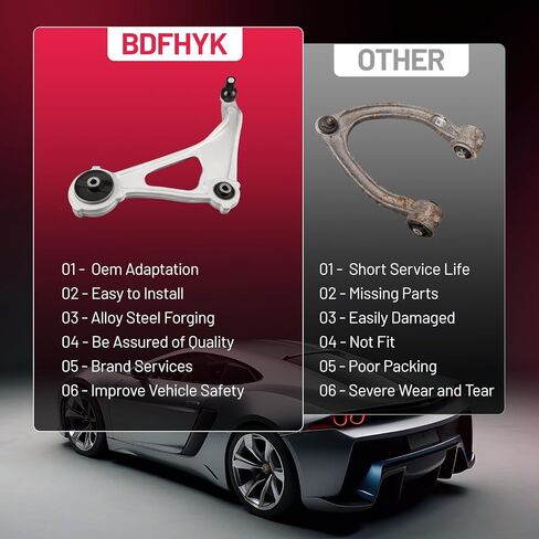 BDFHYK قطعتان من أذرع التحكم السفلية الأمامية مع وصلة كروية متوافقة مع Nissan Altima 2015-2018، متوافقة مع Nissan Maxima 2016-2021 استبدال K622838، K622839 in Kuwait