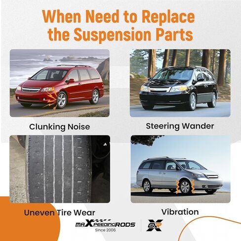 مجموعة تعليق maxpeedingrods 6 قطع لسيارة Honda Odyssey 1999-2004، ذراع تحكم أمامي سفلي مع وصلة كروية، وصلات طرفية لقضيب Sway، قضبان ربط خارجية، K620326 K620325 in Saudi Arabia