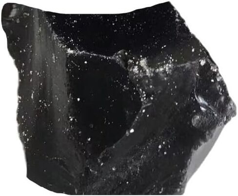 Natural Obsidian Healing Crystal Raw Gemstones Rocks Stones One Piece for Home Office Decoration, Tumbling, Polishing, Crystal Healing 300-400 Grams (Black Obsidian 300g 1 Piece) in Saudi Arabia
