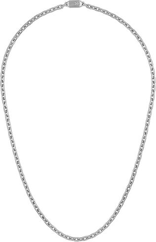 Bulova Men's Icon Jewelry Silver-Tone Stainless Steel Necklace, Polished Stainless Steel Necklace Designed In The Shape Of An Elongated Hexagon. Length 24" Style: BVC1077-XSTNA24 in Kuwait