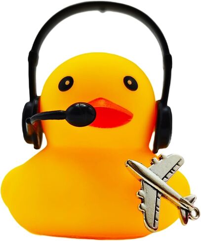 2 Pack Pilot Rubber Duck for Jeep Dashboard Rubber Ducks Car Ornaments Dashboard Decorations for Jeep Wrangler Gladiator Pilot Gift in Saudi Arabia