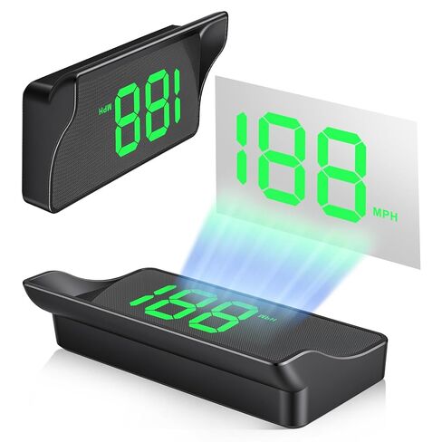 SINGARO Heads up Display for Cars, USB Plug Digital GPS HUD Speedometer with HD Large Font, Universal Mile HUD Head up Speed Displays, Car Interior Accessories for Women and Man(White) in Kuwait