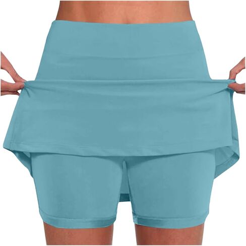 Womens Built in Shorts Tennis Skirts with Pockets High Waisted Athletic Golf Skorts Casual Stretchy Running Mini Skirt in Saudi Arabia