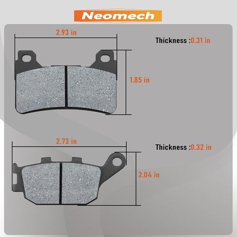 Front and Rear Brake Pads for Honda CBR600RR CBR600 RR 2005 2006 CBR1000RR 2004 2005 CBR 600RR CBR 1000RR in Kuwait