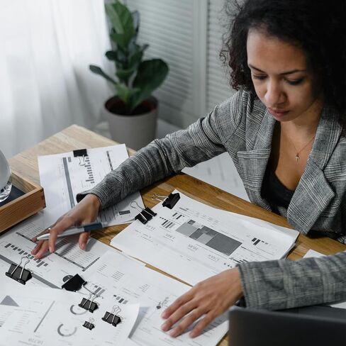 300 Pcs Binder Clips Assorted Sizes, 6 Sizes Jumbo, Large, Medium, Small, Mini and Micro, Metal Paper Clamps, Bulk Black Metal Binding Med Clips Office Supplies for Teachers Business in Kuwait