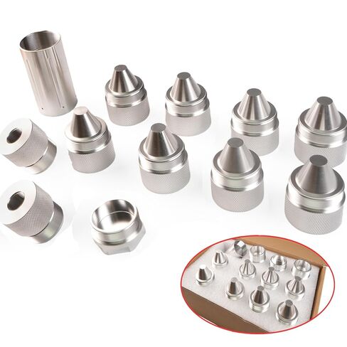 Aluminum Alloy Cone Shaped Parts 1.375''X24 Sealed End Cap 12 Pack Fit for Truck Tire Anti Theft Cover Silver in Saudi Arabia