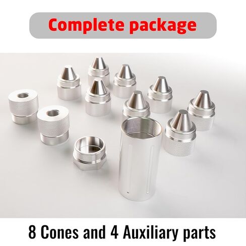Aluminum Alloy Cone Shaped Parts 1.375''X24 Sealed End Cap 12 Pack Fit for Truck Tire Anti Theft Cover Silver in Saudi Arabia