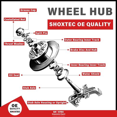 استبدال مجموعة محور العجلة الأمامية من Shoxtec لسيارة 2WD 02-06 كاديلاك إسكاليد أفالانش إكسبرس سيلفرادو تاهو سافانا جي إم سي سييرا يوكون XL إكسبريس سافانا شيفروليه سوبربان ريبل. رقم 515054 in Kuwait