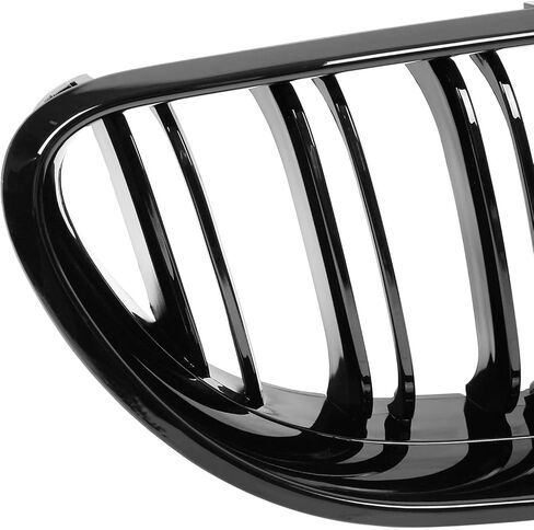 الجبهة العلوي غطاء محرك السيارة الوفير مصبغة الكلى لسيارات BMW M6 F06 2012-2018 اليسار اليمين شريحة مزدوجة لمعان أسود زوج استبدال مجموعة الشواية للترقية الخارجية in Kuwait