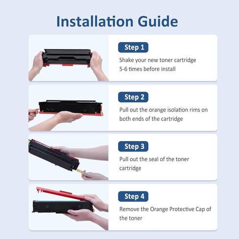 410X Toner Cartridges Compatible for 410X CF410X Color LaserJet Pro MFP M477FDN M477FDW M477FNW M452DN M452DW M452NW M377DW MFPM377DW Printer CF410X CF411X CF412X CF413X (4-Pack) in Kuwait