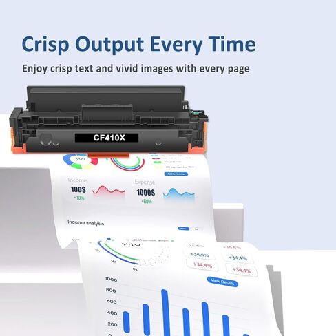 410X Toner Cartridges Compatible for 410X CF410X Color LaserJet Pro MFP M477FDN M477FDW M477FNW M452DN M452DW M452NW M377DW MFPM377DW Printer CF410X CF411X CF412X CF413X (4-Pack) in Kuwait