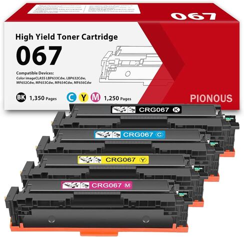 067 Toner Cartridge Set MF650C MF654Cdw MF656Cdw Replacement for Canon 067 067H, Compatible with Color imageCLASS MF653Cdw MF652Cdw LBP632Cdw Printer 4 Pack Ink in Kuwait