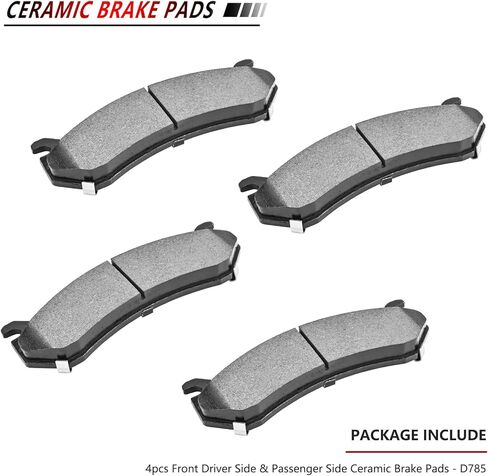 JLEO Front Rear Ceramic Brake pads for Chevrolet Avalanche 1500 / Tahoe/Suburban 1500 / Silverado 1500,for GMC Sierra 1500 / Yukon/Yukon XL 1500,for 2002-2006 Cadillac Escalade ESV EXT D785 D834 in Saudi Arabia