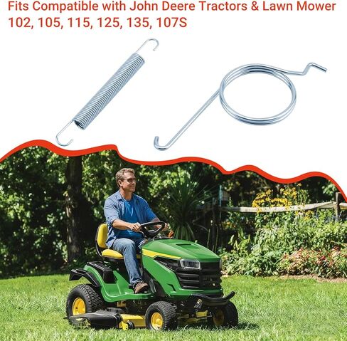 مجموعتان GX20494 Torsion Spring وGX10120 Deck Arm Idler Extension Springs، طقم وسادة الفرامل المتوافقة مع John Deere 42 بوصة L، D، X Series 100، 105، 115، 110، 120، 125، 130 جرارات وجزازات العشب in Kuwait