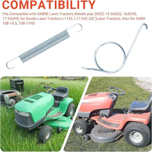 مجموعتان GX20494 Torsion Spring وGX10120 Deck Arm Idler Extension Springs، طقم وسادة الفرامل المتوافقة مع John Deere 42 بوصة L، D، X Series 100، 105، 115، 110، 120، 125، 130 جرارات وجزازات العشب in Kuwait