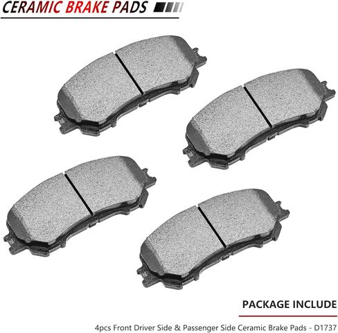 JLEO Front Rear Ceramic Brake Pads Driver Passenger Side D1737 D905 for Nissan Rogue 2.5L 2014 2015 2016 2017 2018 2019 in Saudi Arabia