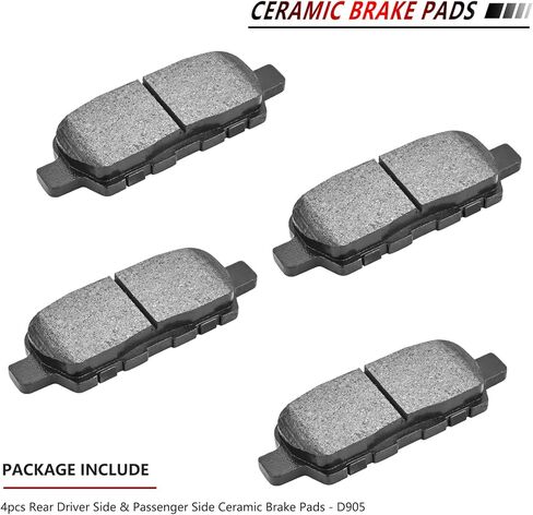 JLEO Front Rear Ceramic Brake Pads Driver Passenger Side D1737 D905 for Nissan Rogue 2.5L 2014 2015 2016 2017 2018 2019 in Saudi Arabia