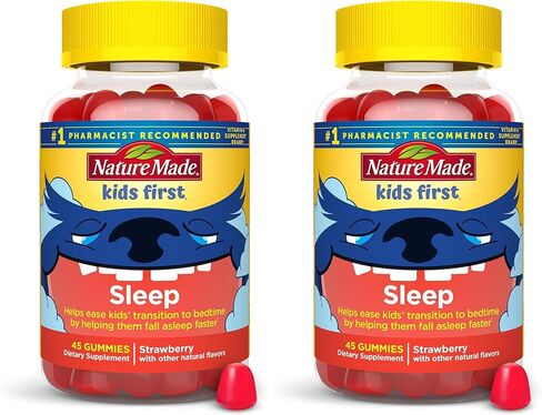 Nature Made Kids First Sleep, Kids Melatonin Gummies, 100% Drug Free Sleep Aid for Restful Sleep, 45 Count in Saudi Arabia