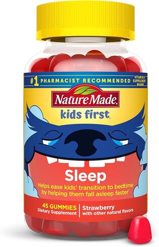 Nature Made Kids First Sleep, Kids Melatonin Gummies, 100% Drug Free Sleep Aid for Restful Sleep, 45 Count in Kuwait