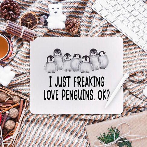 Penguin Lover Gifts Mouse Pad, Cute Penguin Mouse Pads Mousepad for Home Office Dorm Laptop Computer Desk Accessories Supplies, 8.7x7.1 Inch in Saudi Arabia