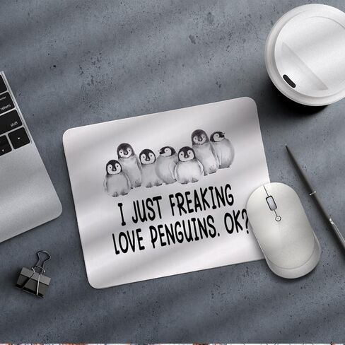 Penguin Lover Gifts Mouse Pad, Cute Penguin Mouse Pads Mousepad for Home Office Dorm Laptop Computer Desk Accessories Supplies, 8.7x7.1 Inch in Saudi Arabia