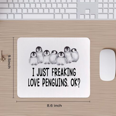 Penguin Lover Gifts Mouse Pad, Cute Penguin Mouse Pads Mousepad for Home Office Dorm Laptop Computer Desk Accessories Supplies, 8.7x7.1 Inch in Saudi Arabia