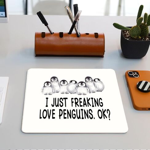 Penguin Lover Gifts Mouse Pad, Cute Penguin Mouse Pads Mousepad for Home Office Dorm Laptop Computer Desk Accessories Supplies, 8.7x7.1 Inch in Saudi Arabia