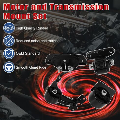 4Pcs Engine Motor Mount Compatible with Dodge Journey 2011-2019 & for Dodge Avenger 2011-2014 & for Chrysler 200 2011-2014 Transmission Mount Set, Replace A5543 A5442 A5632 A5551 in Kuwait