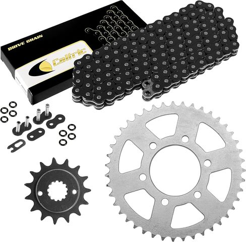 Caltric Black O-Ring Drive Chain & Sprockets Kit Compatible with Kawasaki Zx-6R Ninja Zx636 Zx-636 2005 2006 in Saudi Arabia