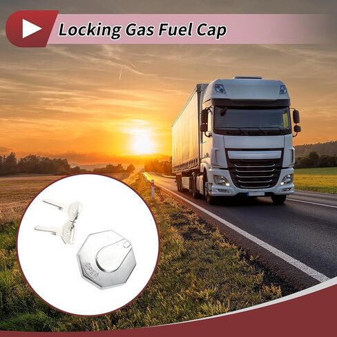 Truck Locking Gas Cap for Mitsubishi Fuso Canter FE110 FE111 FE 211 Locking Fuel Tank Cap with 2 Keys No.MB022737 Black Silver Tone in Saudi Arabia