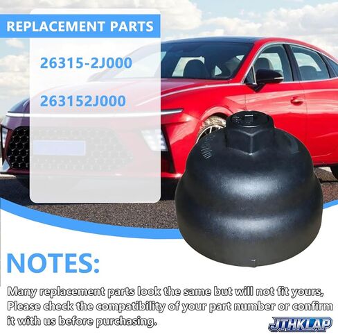 26315-2J000 غطاء غطاء فلتر زيت المحرك متوافق مع Hyundai Sonata Santa Fe Tucson 2020-2025 Kia K5 Sorento Sportage 2.0L 2.5L استبدال 263152J000 MO371 in Kuwait