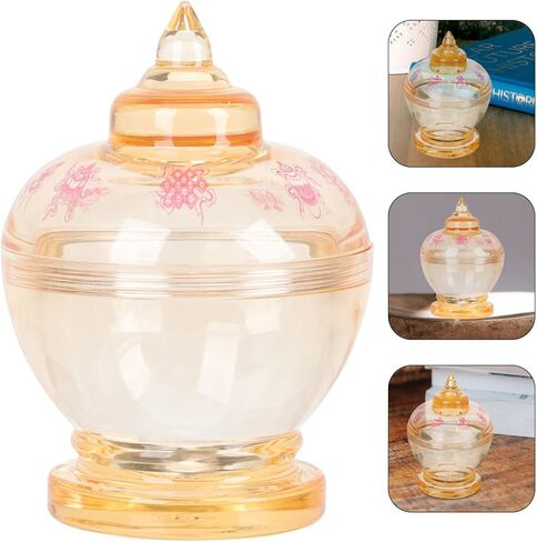 HOMSFOU Crystal Kadam Tower Mini Pagoda Statue 2.36In Buddhist Decor Stupa Asian Home Tabletop Decoration Office Accent Sculpture in Saudi Arabia