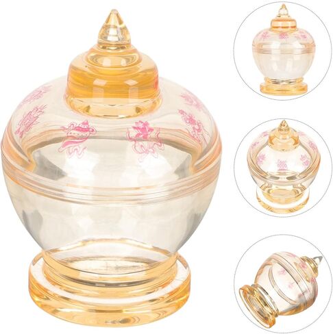 HOMSFOU Crystal Kadam Tower Mini Pagoda Statue 2.36In Buddhist Decor Stupa Asian Home Tabletop Decoration Office Accent Sculpture in Saudi Arabia