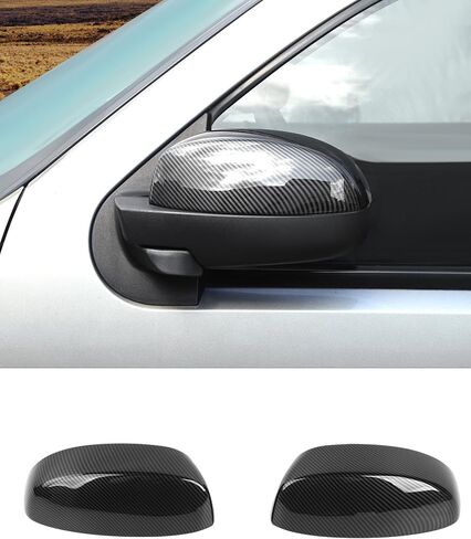 Carbon fiber Side View Mirror Covers Caps Top Half Fit for 2007 2008 2009 2010 2011 2012 2013 2014 Chevrolet Silverado Tahoe Suburban Avalanche, GMC Sierra Yukon Cadillac Escalade in Kuwait